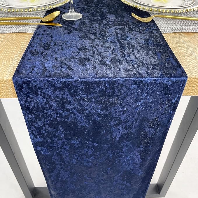 Luxurious Crushed Velvet Table Runner, Wedding Reception Decorations, Soft - Image 5