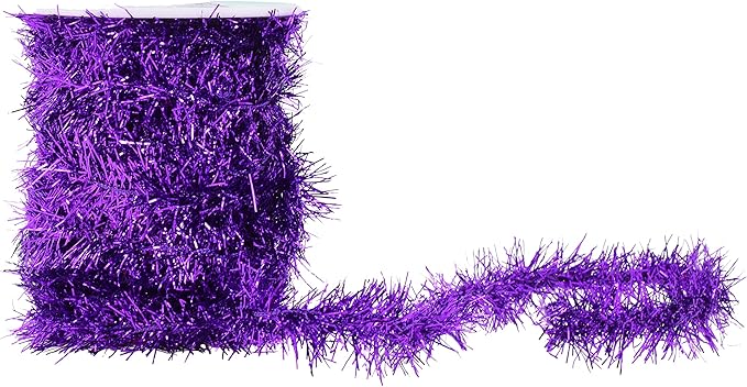 Mandala Crafts Purple Tinsel Garland - Image 3
