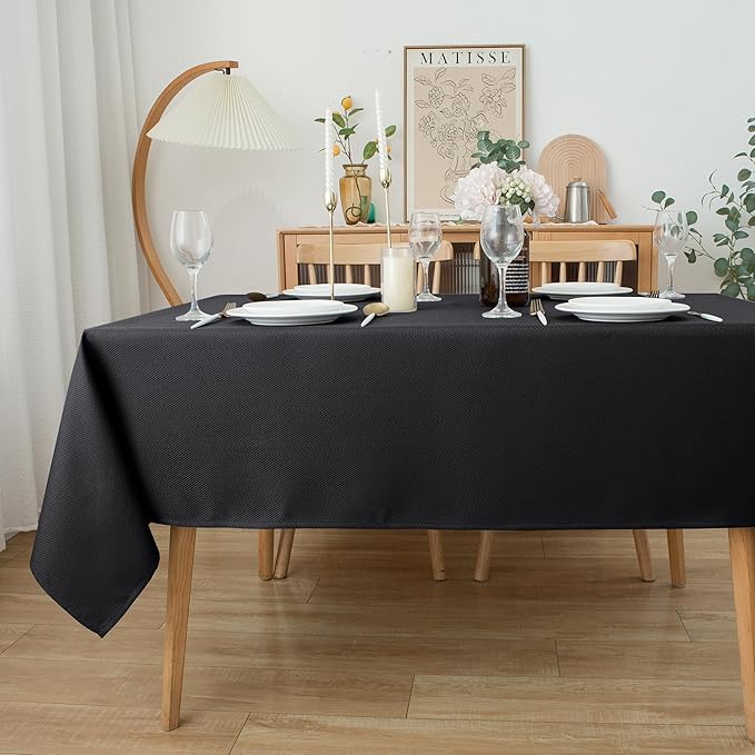 Biscaynebay Textured Fabric Tablecloths 70x108 Inches Rectangular, Wedding and - Image 7