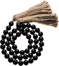Boho Wood Decorative Beads & Tassel Garland Black by MainEventUSA