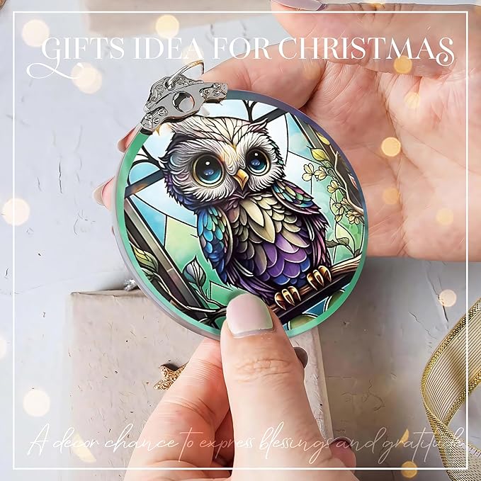Stained Glass Effections, Christmas Tree 4 Inch Acrylic Ornament Art, Christmas - Image 7