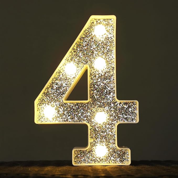 Marquee Light Letters for Table Decorations, Glitter Light Up Signs for Prom by NWLIGHT