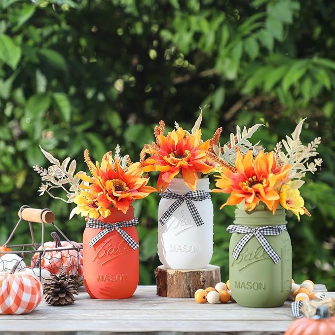 Thanksgiving Fall Mason Jar Centerpiece - Image 6