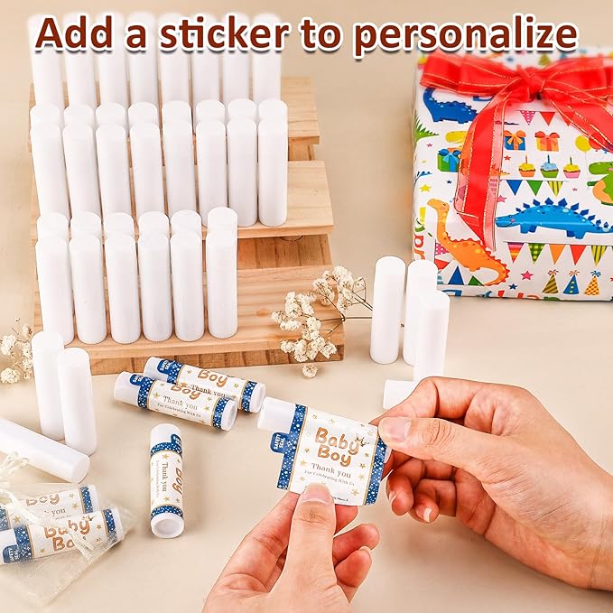 60 Pack Lip Balm Unlabeled, Natural Lip Balm Bulk Blank Tube, Personalized Lip - Image 6