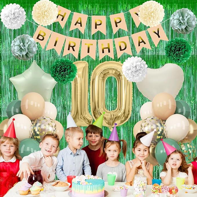 Sage Green 10th Birthday Decorations - Image 2