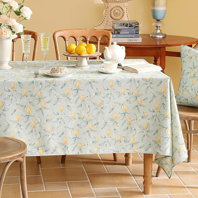 patdrea Designer Linen Green Tablecloth - Image 8