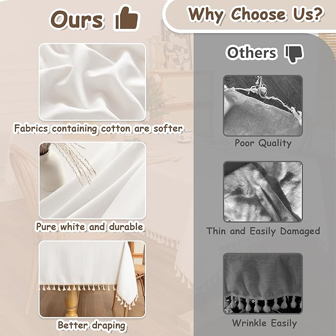 MYSKY HOME Table Cloth, Waterproof Tablecloths - Image 4
