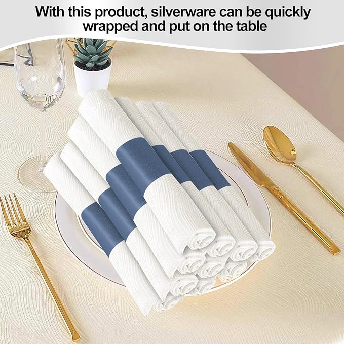Germiwipe Paper Napkin Band Box of 500, Napkin Rings Self Adhesive - Image 4