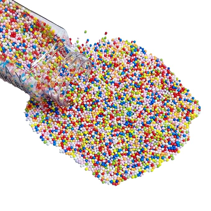 Sentovac Rainbow Nonpareils Sprinkles Edible 2mm Mini Peals Sprinkle - Image 3