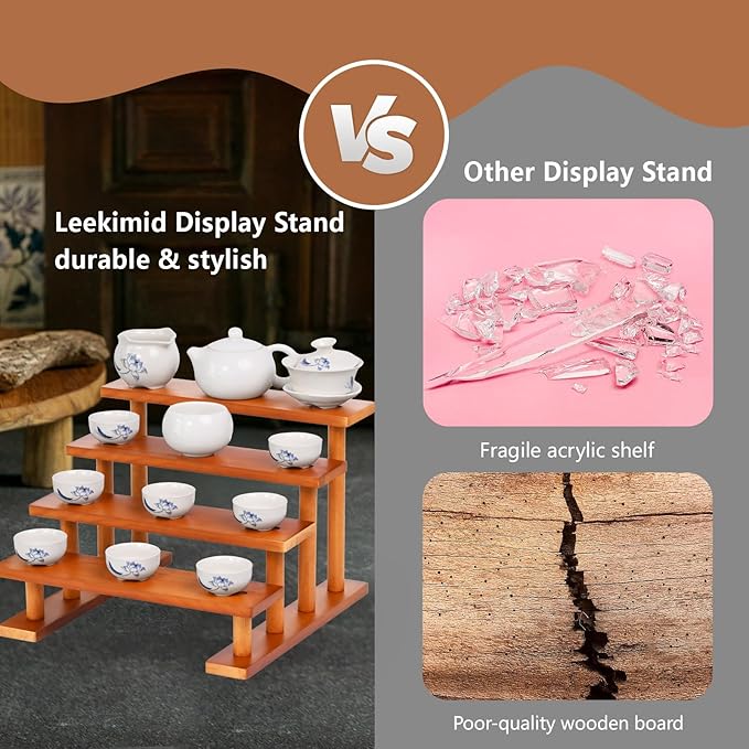 4 Tier Wooden Display Riser Stand Perfume Organizer, Dessert Table Display Set - Image 5