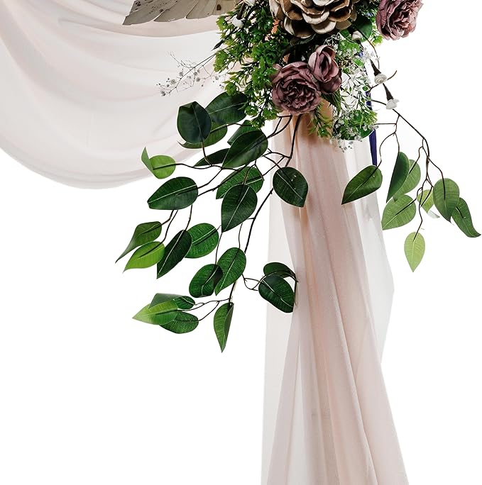 VDS Pack of 1 Panel Wedding Arch Draping Fabric Sheer Chiffon Fabric Drapery - Image 4