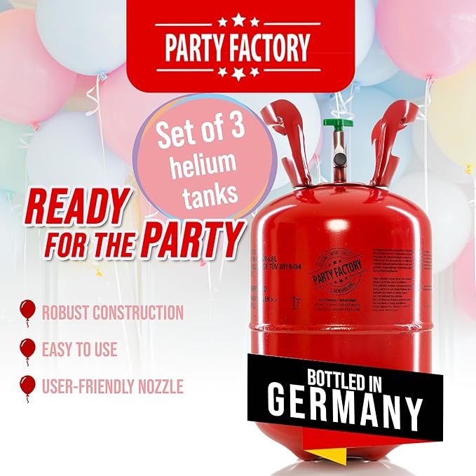 Party Factory set of 3 helium tanks - Image 2