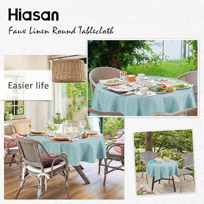 Hiasan Round Tablecloth 30 Inch Linen - Image 6