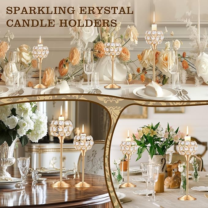 Crystal Candle Holders Set of 16 - Image 5
