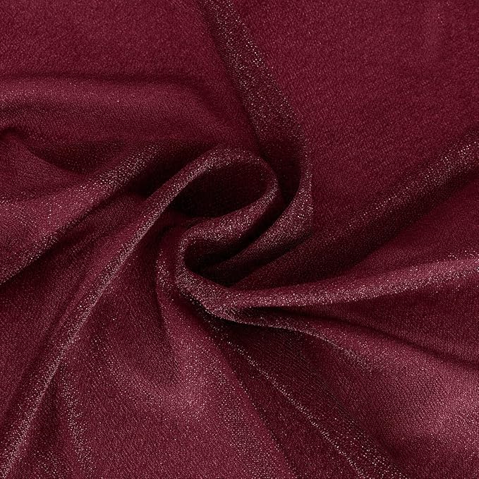 Burgundy Wedding Arch Draping Fabric 2 Panels 29" x 20 FT Red Drapes - Image 6