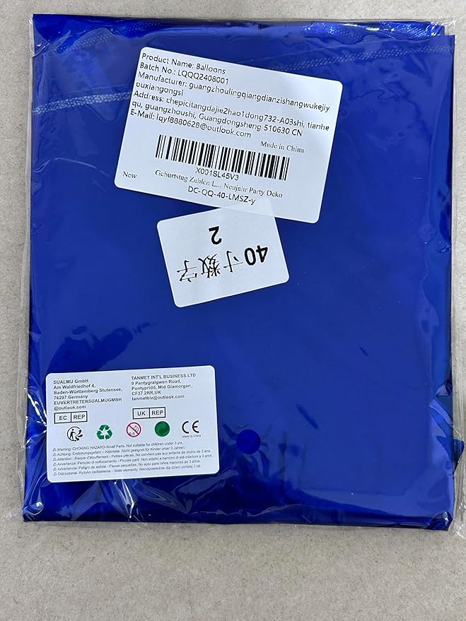 40 Inch Navy Blue Foil Balloon Number 9, Large Self Inflating Dark Blue Number - Image 9
