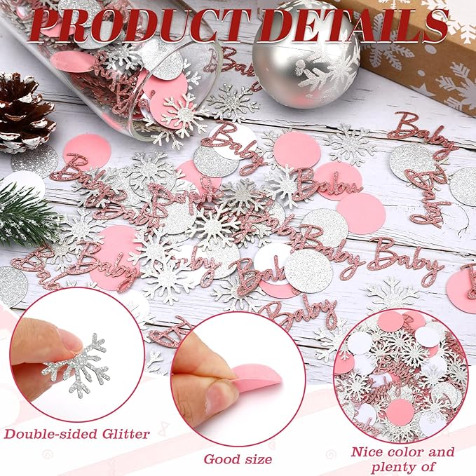 MARFOREVER Winter Baby Shower Table Confetti - Image 3