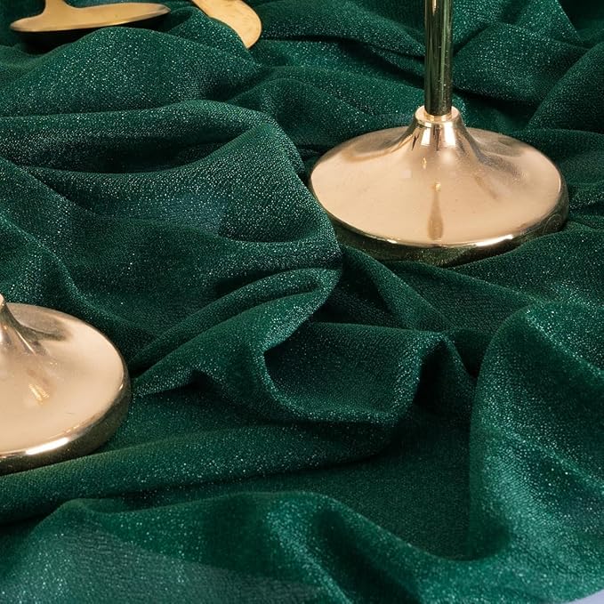 MLMW Christmas Wedding Arch Draping Fabric 1 Panel 29" x 20Ft Emerald Green - Image 4