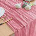 Asee'm Cheesecloth Table Runner 120 Inches Dusty Rose Boho Gauze Cheese Cloth by Aseem