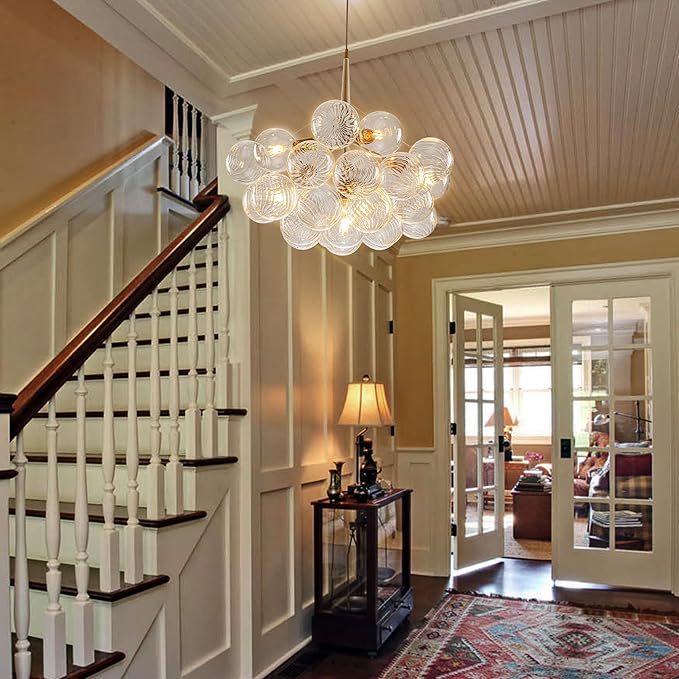 Mid-Century Bubble Globe Chandelier, Kitchen Island, Dining Room - Image 6