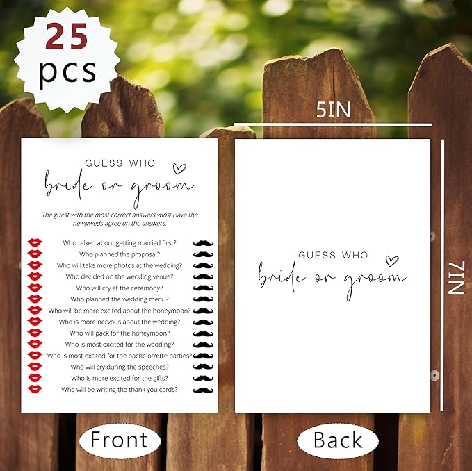 Bridal Shower Games, Bride or Groom, Wedding Shower Games - Image 2