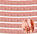 6 Pack 10 Ft Rose Gold Foil Fringe Garland Metallic Streamers Tinsel Banner by LANTIANCHEN