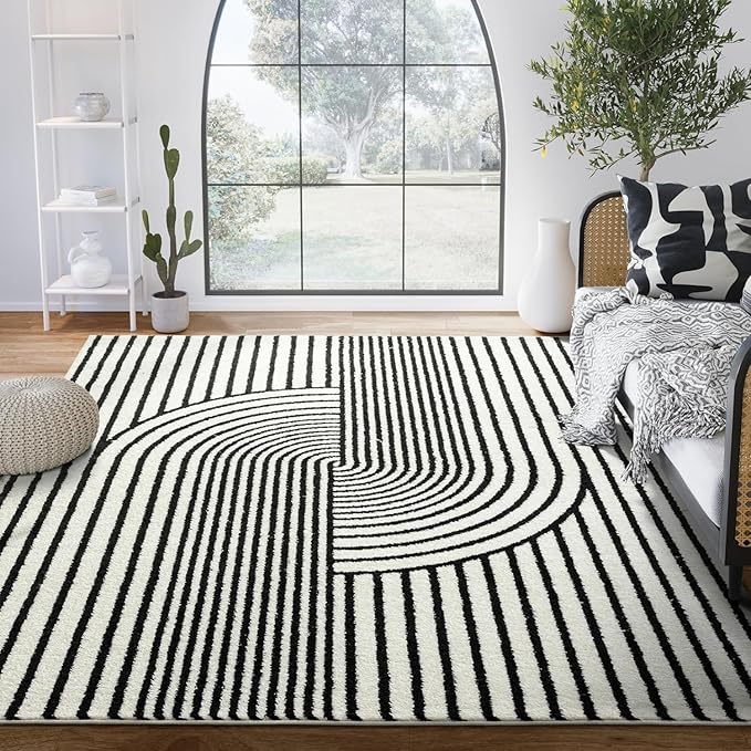 Abani Rugs Nuevo NUE150A Beige Arch Pattern Knot Area Rug by Abani