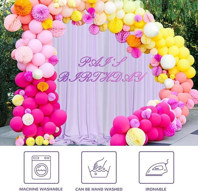 MEETSKY Lavender Backdrop Curtain - Image 6