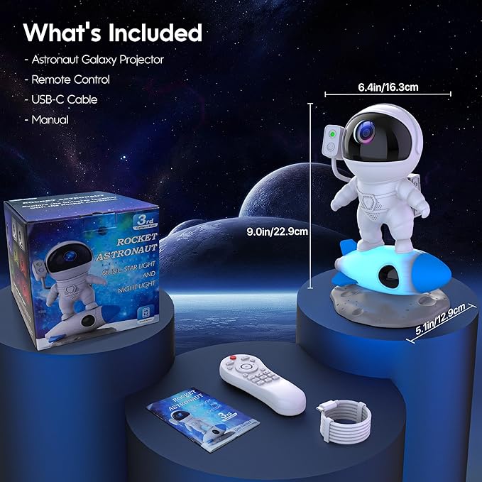 FlyEagle Astronaut Galaxy Projector, Star Nebula Projectors - Image 7