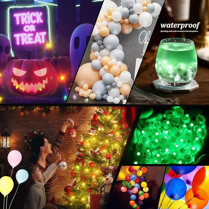 200pcs LED Green Balloon Lights, Round LED Mini Lights - Image 6