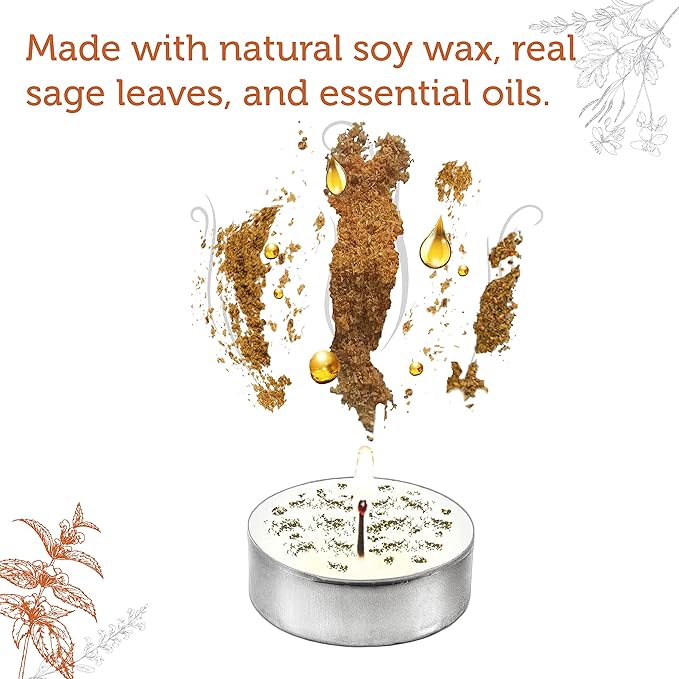 SOUL STICKS 12 Pack Little Smudgies Tealight Candles Smudge Candle - Image 3