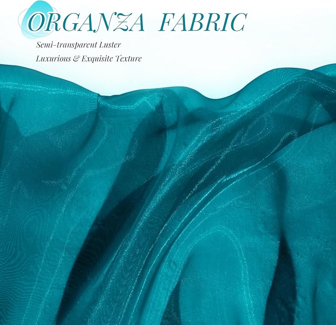 P Pothuiny Sheer Organza Fabric by The Yard, 10 Yards x 60 Inch Wide Bridal - Image 5