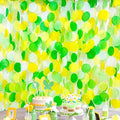 192Ft Yellow and Green Party Decorations Big Circle Dot Backdrop Garland Tissue by pinkblume