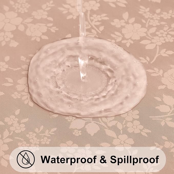 Smiry Rectangle Table Cloth, Waterproof Heavy Duty Vinyl Tablecloths, Wipeable - Image 2