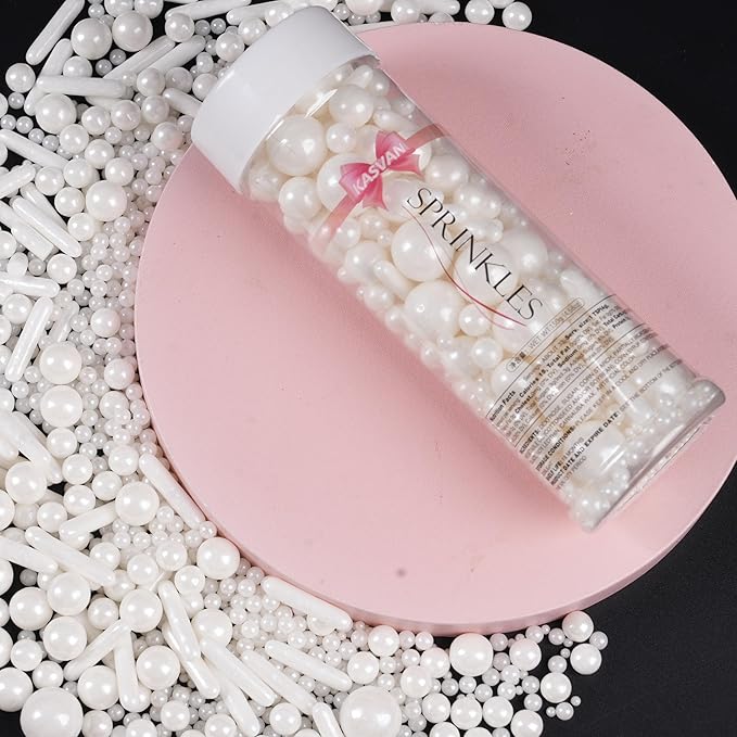 Kasvan White Mix Sugar Sprinkles - Image 6