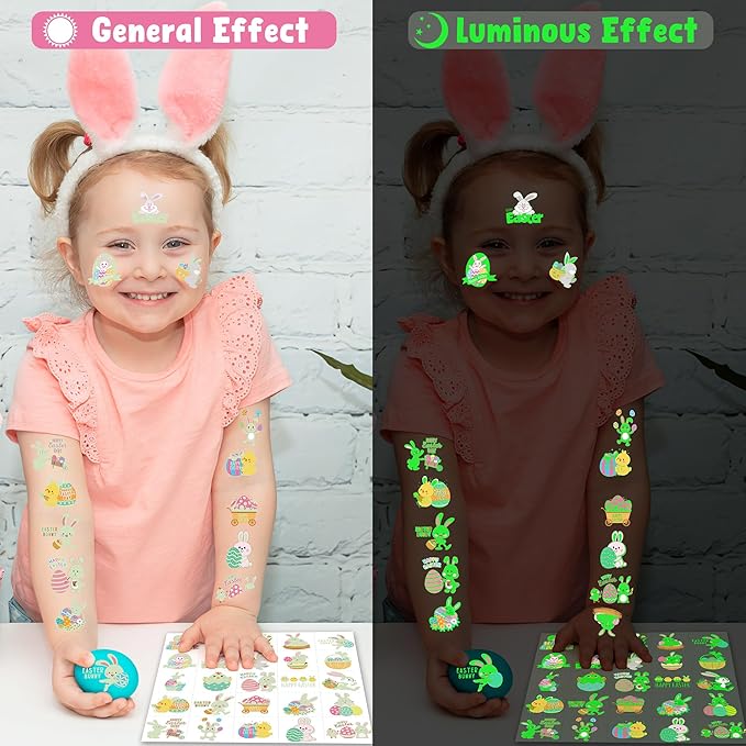 150 PCS Luminous Easter Tattoos - Image 4