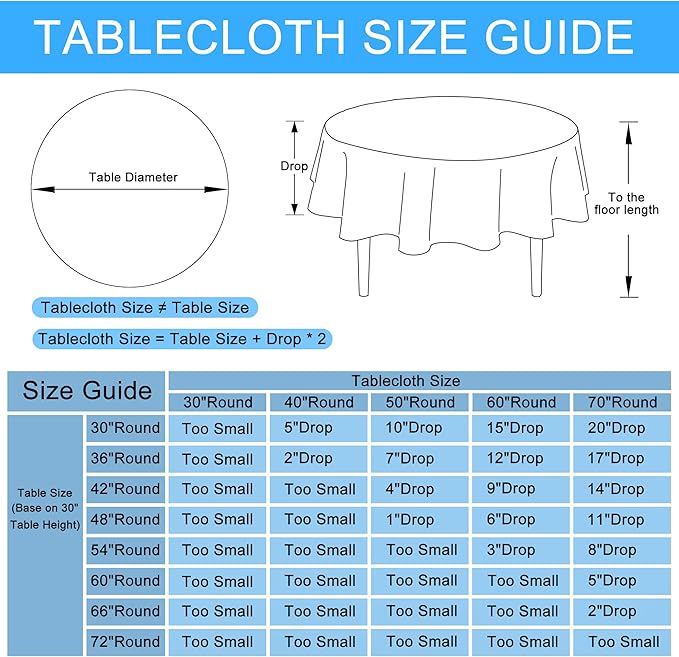 Hiasan 60 Inch Round Tablecloth Linen - Image 2