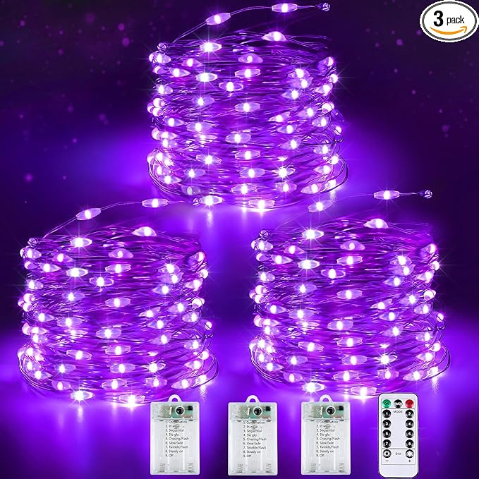 3 Pack Fairy Lights Battery Operated by Halloween