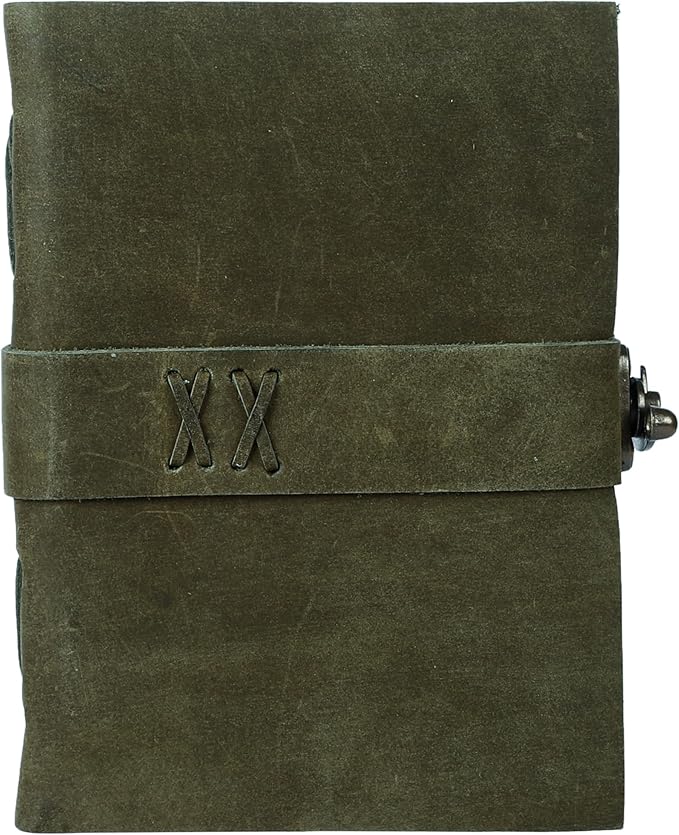 Vintage Leather Journal Handmade Buffalo Non-Refillable Deckle Edge Paper – - Image 3