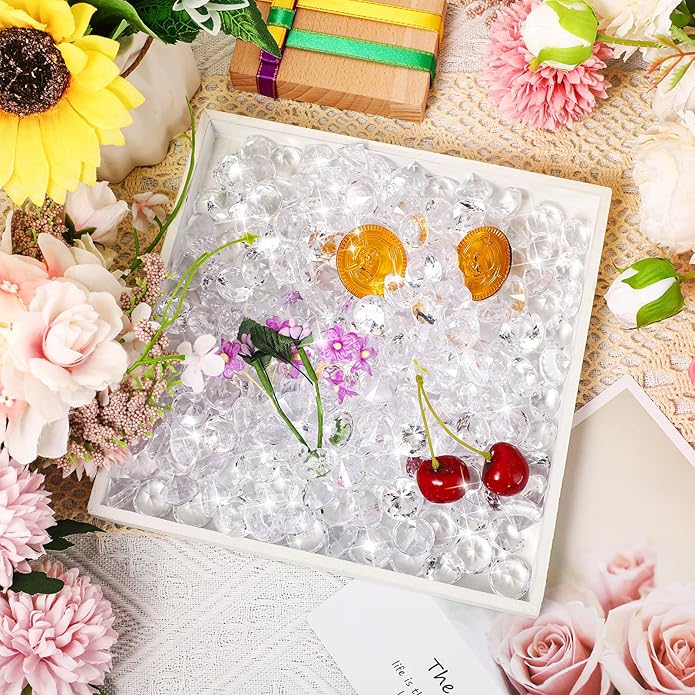 400 Pcs 0.8 Inch 20mm Clear Fake Diamonds Wedding Table Diamond Decor - Image 4