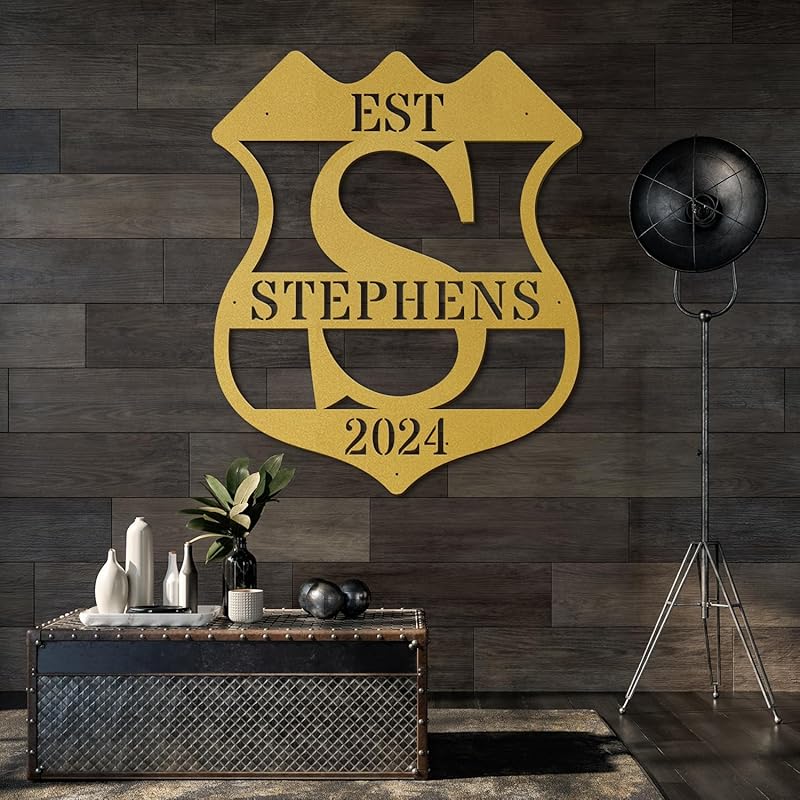 Custom Metal Signs Metal Name Sign Metal Wall Art Split Letter Monogram Wall - Image 4