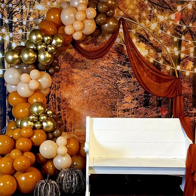 Orange Brown Balloons Set - Image 3