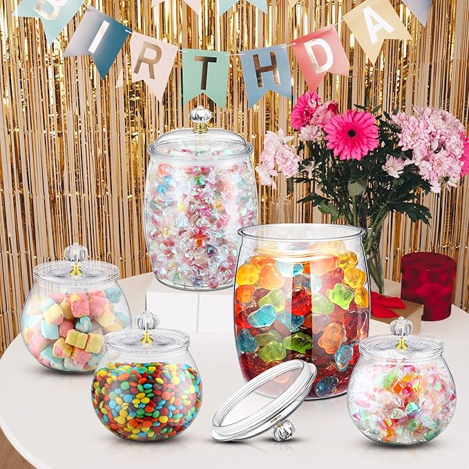 Nuogo 6 Pcs Plastic Candy and Cookie Jar - Image 6
