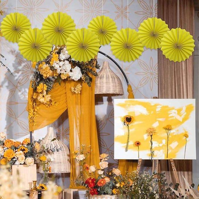 Yellow Party Decorations, Paper Decorations - Image 4