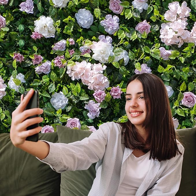 Artificial Luxury‌ Flower Wall Panels, Gorgeous 3D Silk Floral Backdrop - Image 2