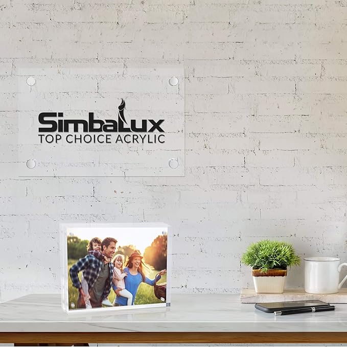 SimbaLux Magnetic Acrylic Picture Photo Frame 5x7 inches, Double Sided - Image 9