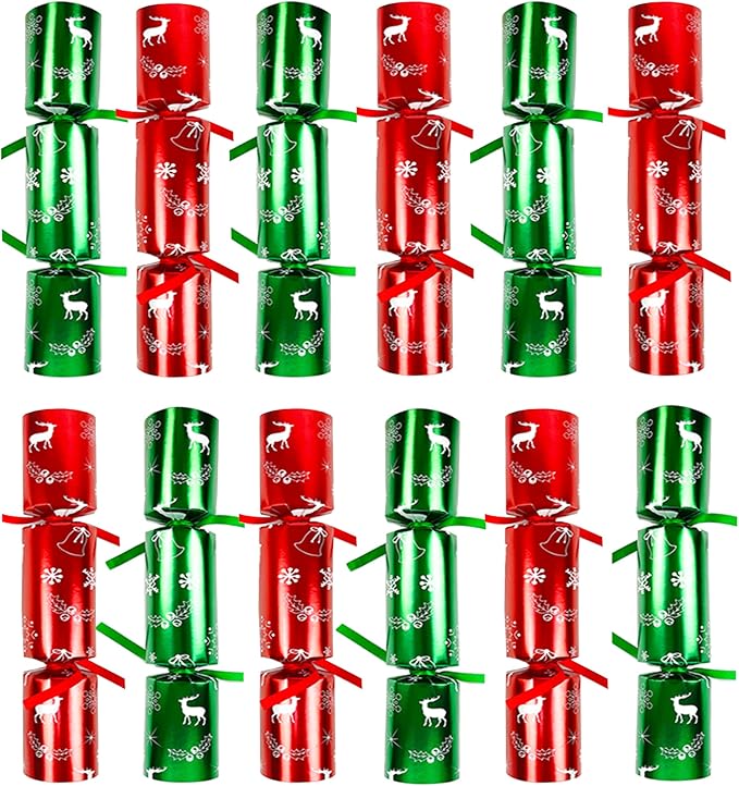 12 Pack Christmas No-snap Party Table Favors, Christmas themed Holiday Supplies by Darnassus