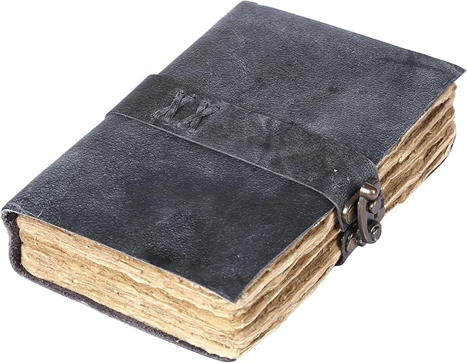 Vintage Leather Journal Handmade Buffalo Non-Refillable Deckle Edge Paper – - Image 8