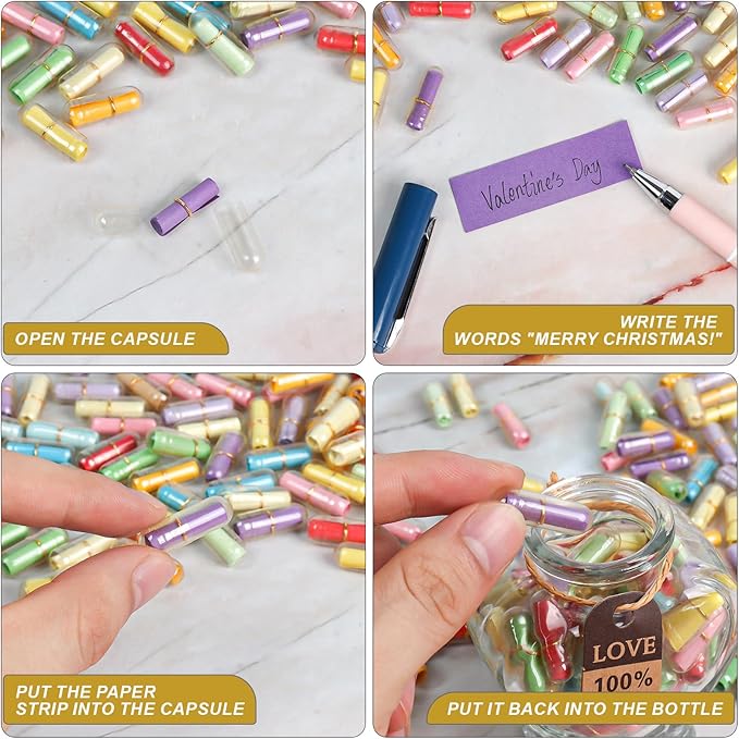 Capsule Letters Message in Glass Bottle，Message Pills Love Letter Gift - Image 7