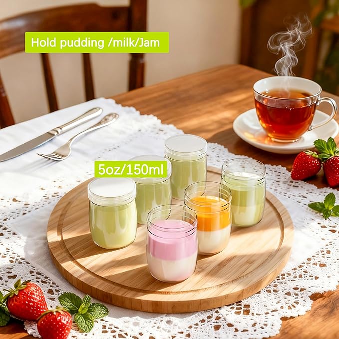 Mini Pudding Jars 82Pack, 5oz/150ml Plastic Favor Jar - Image 2